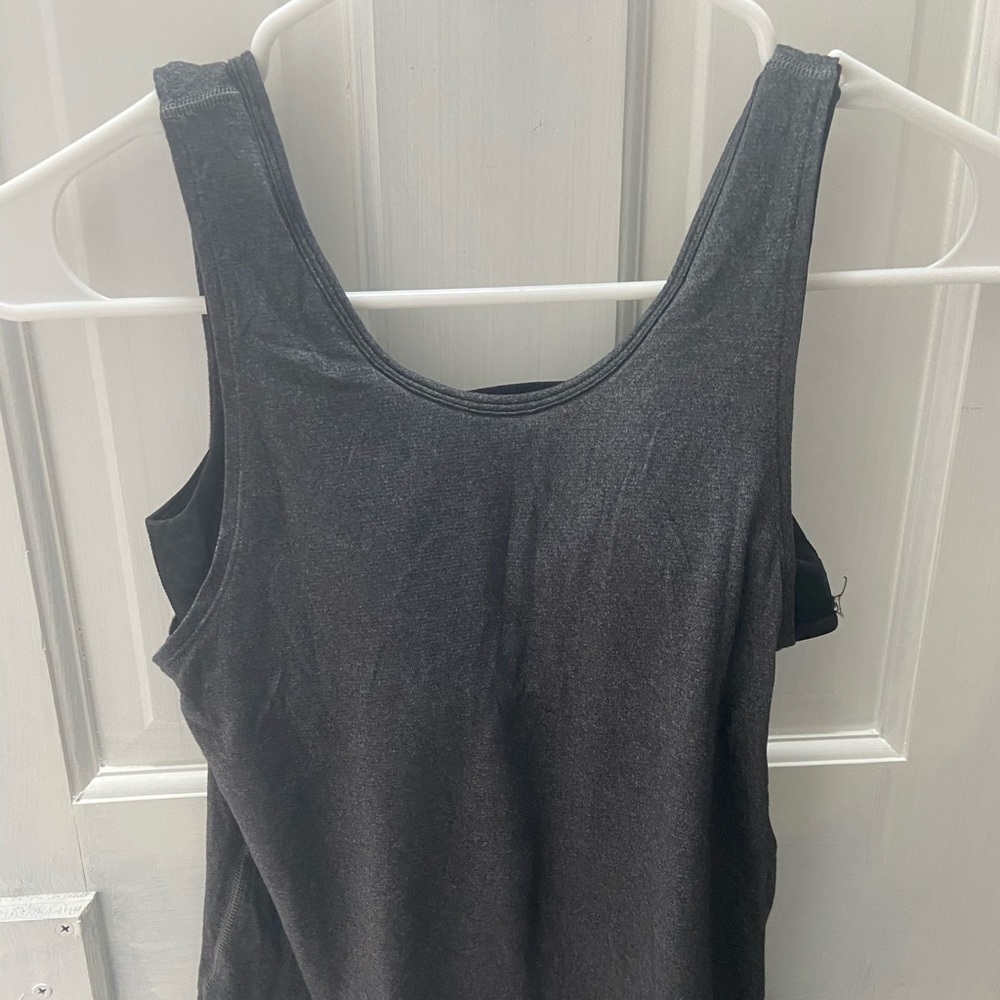 Ivivva Lululemon Grey and Black Girls Tank Top